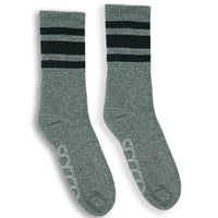 Socco Atheletic socks in weathered grey with black stripes