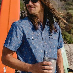 Howler Brothers H Bar B Snapshirt lifestyle outdoor short sleeve pearl snap