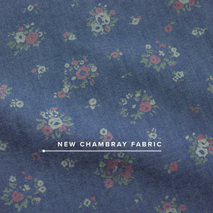 Bouquets Indigo chambray fabric floral print detail Howler Brothers