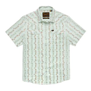 Howler Brothers H Bar B Snapshirt Hibiscus Ribbons Mint men's short sleeve snap button shirt