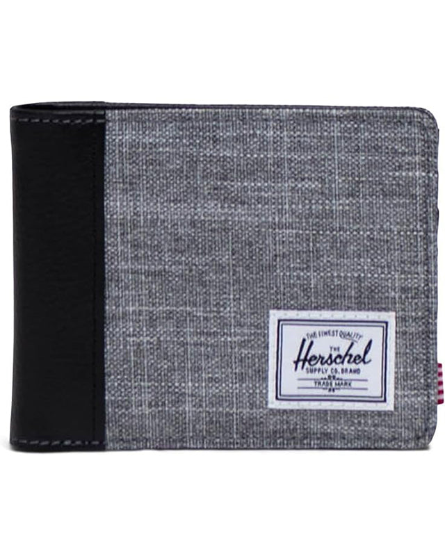 Herschel Supply Hank Wallet in Raven crosshatch color front view