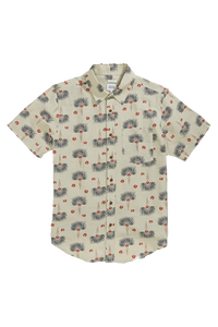 Bridge & Burn Harbor Slim Shirt in Aloha Floral Pattern, flat lay View