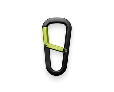 The James Brand Hardin Key/Carabiner clip in Black on electric moss color