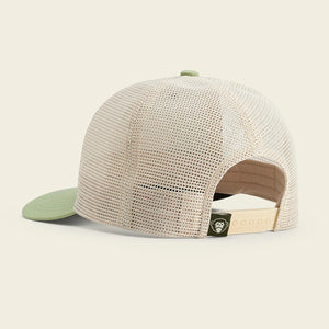 HOWLER Brothers Electric snapback hat in Sage Green, rear view
