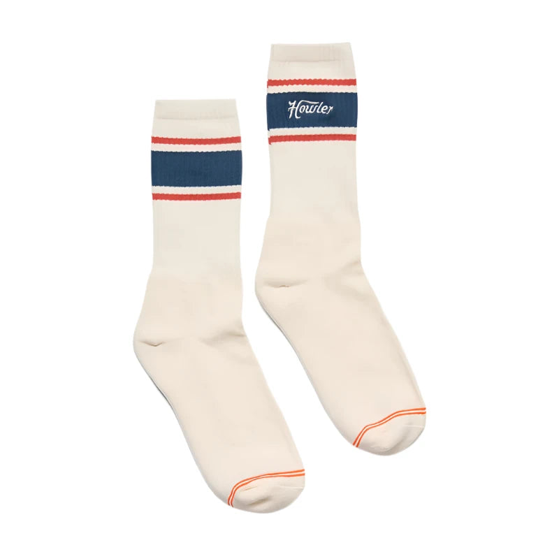 Howler Brothers Howler Script Socks in White 