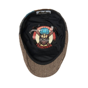 Inside of the Tradesman scally cap showing printed crown artwork