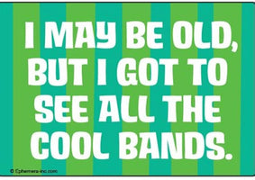 Green and blue magnet with fun phrase