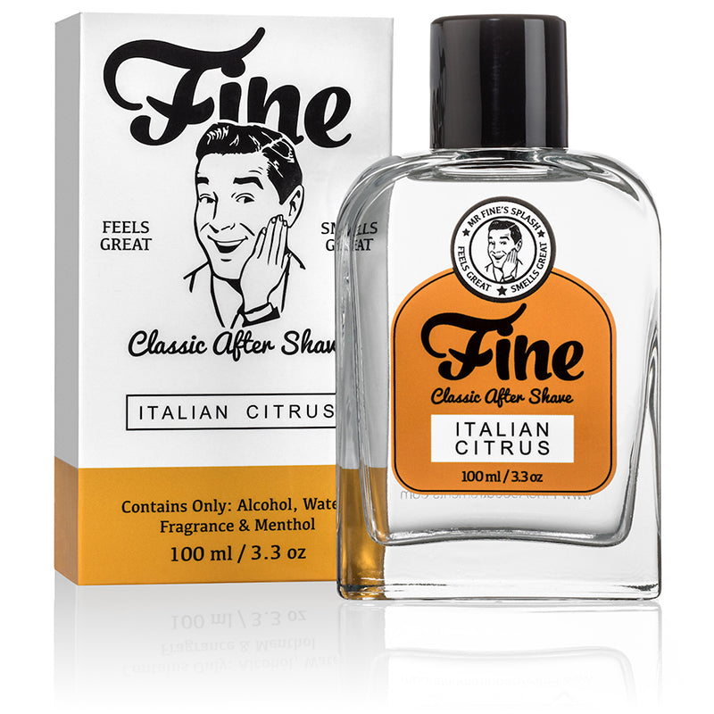 Fine Accoutrements Italian Citrus Aftershave in the Packaging