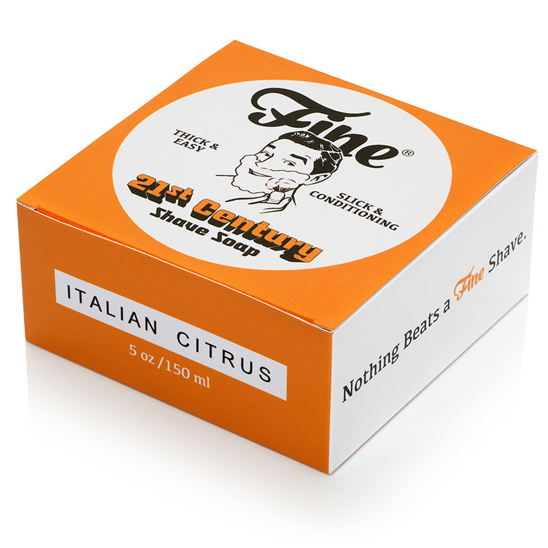Fine Accoutrements Italian Citrus Shaving Soap in the pAckage
