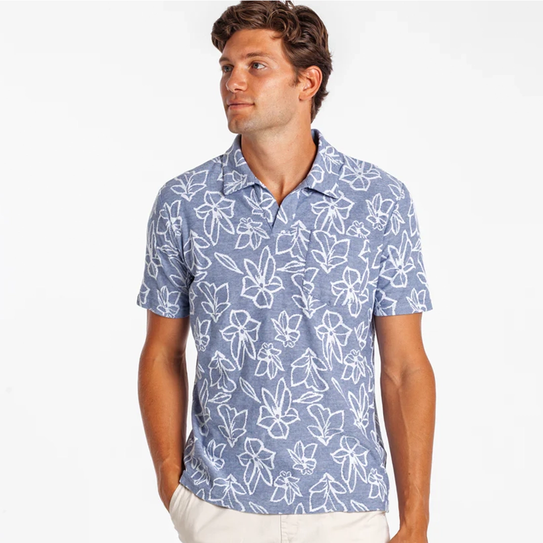 Criquet Jacquard Monty Polo navy back view