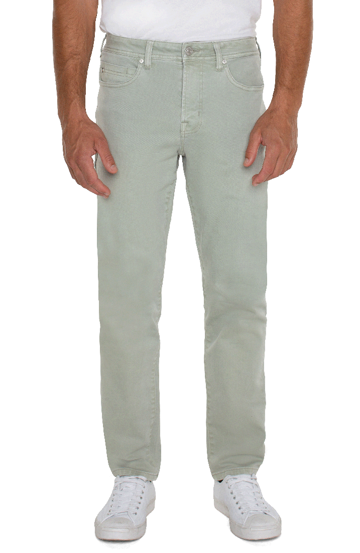 Kingston Modern Straight seafoam denim front view men’s jeans