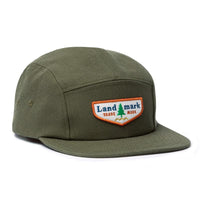 The Landmark Project scout cap in Olive Green front view