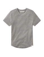 The Normal Brand Legacy Jersey Short sleeve t-shirt in greystone color, flat lay view