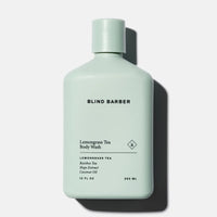 Blind Barber Lemongrass Tea Body Wash mint green bottle, product shot, The Simple Man