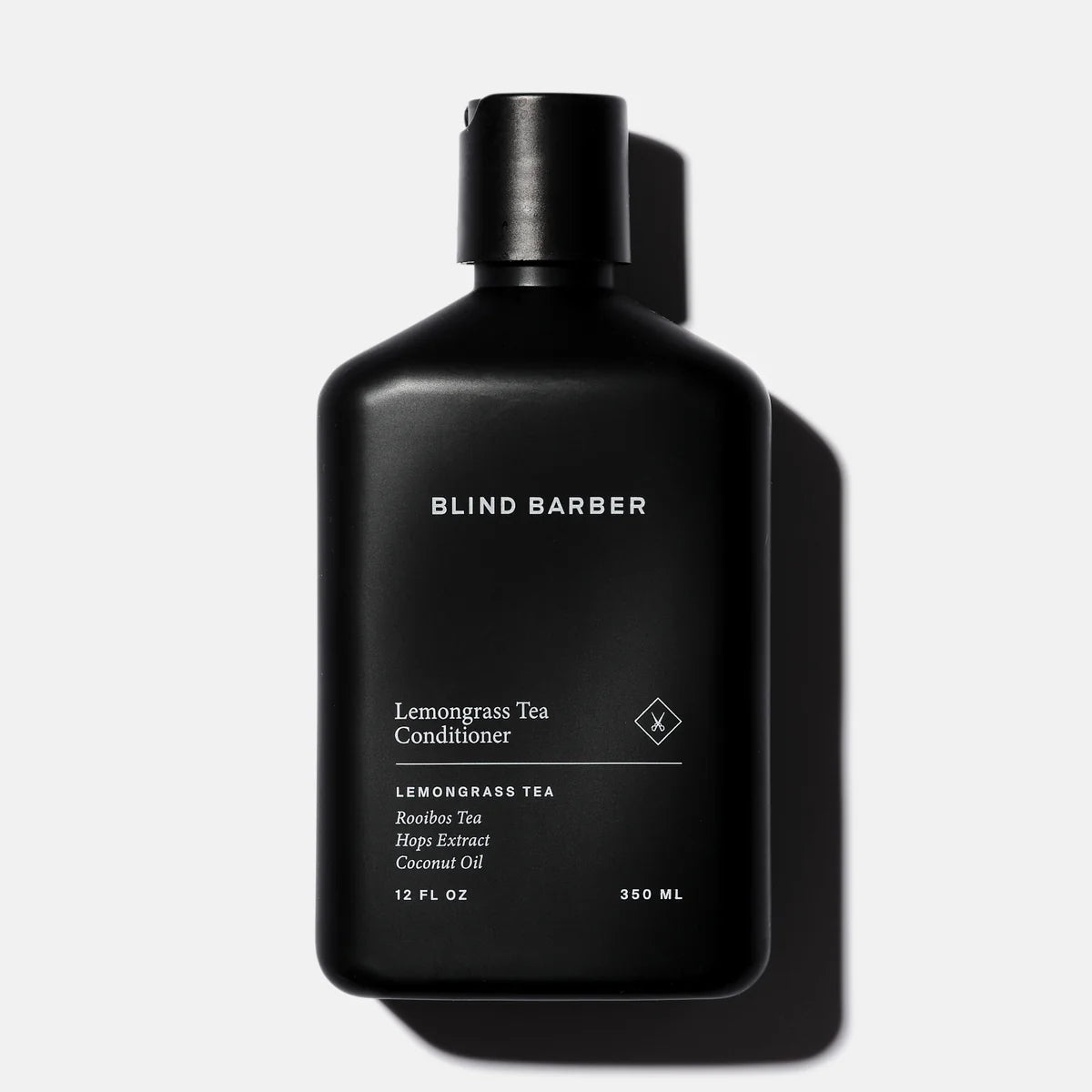 Blind Barber Lemongrass Tea Conditioner black bottle, product shot, The Simple Man