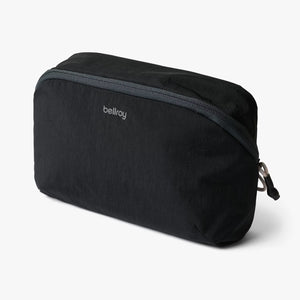 Black Lite Packing Pouch 3L shown fully zipped, durable Dura Lite Nylon travel organizer available at The Simple Man in Omaha.