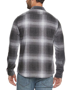 Flag & Anthem Madeflex Hero Flannel Shirt in Charcoal, rear view