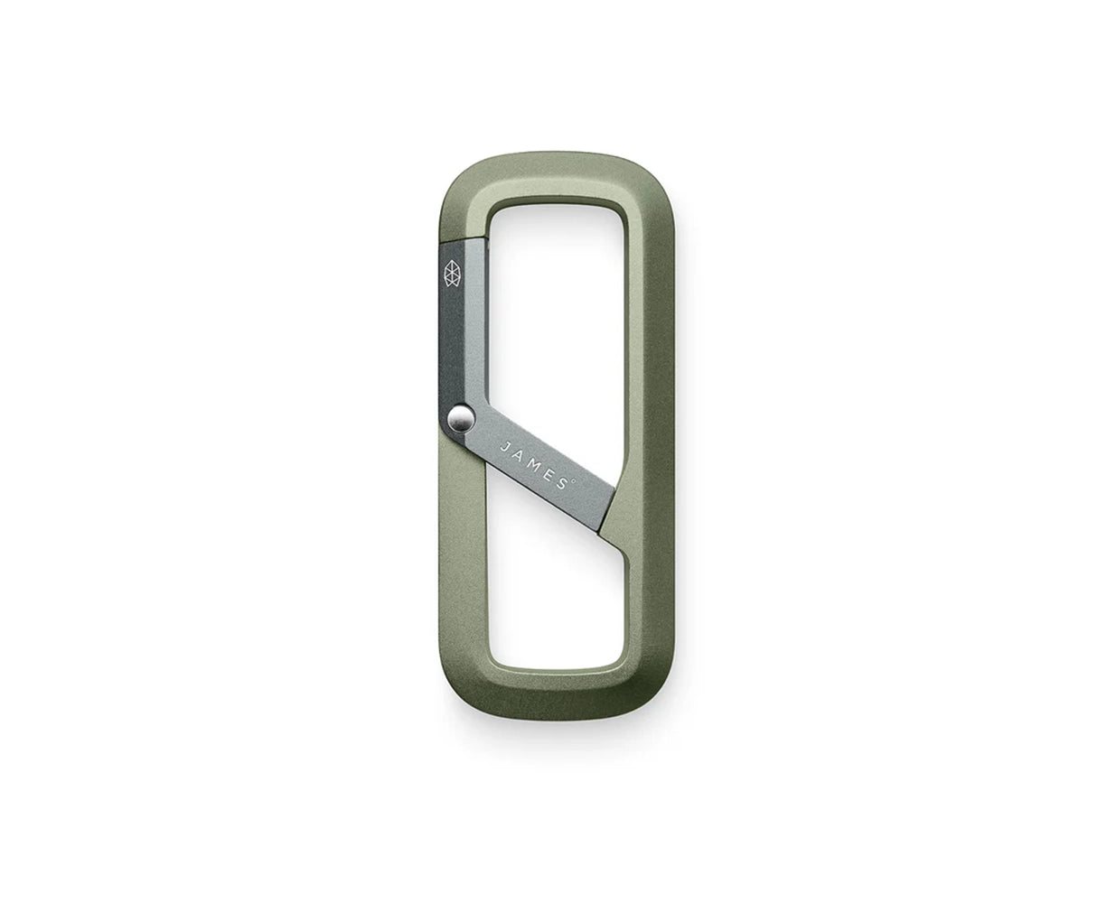 Madison carabiner in Grove green finish – slim machined key clip from The James Brand at The Simple Man