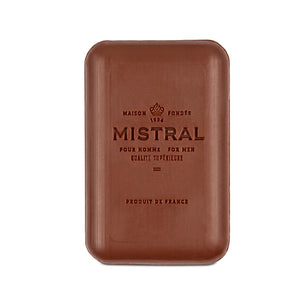 Mistral Mahogany Rum Bar Soap without Packaging Front View