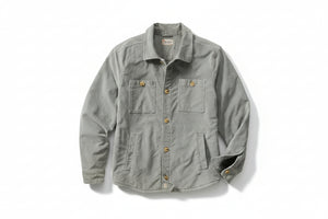 Max moleskin overshirt in slate men’s button-up shirt jacket