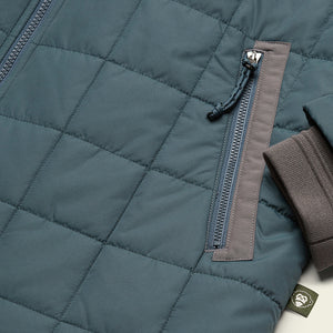 Howler Bothers Merlin Jacket in Dark Slate/Dove Grey close up detail view