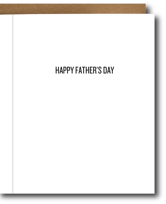 Father's Day Card with a Minivan on the front - inside says Happy Father's Day