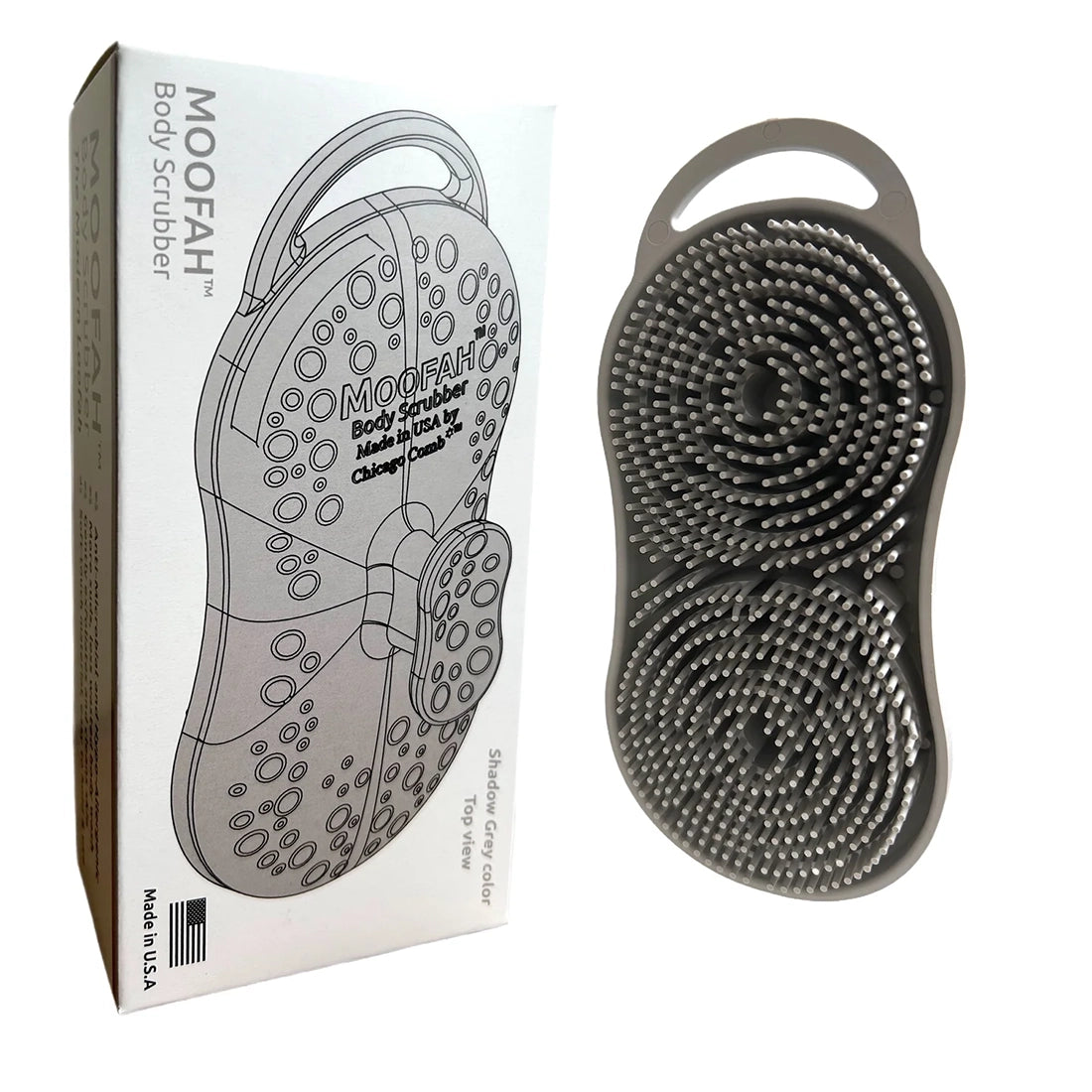 Moofah Body Scrubber — Shadow Grey, Made in USA