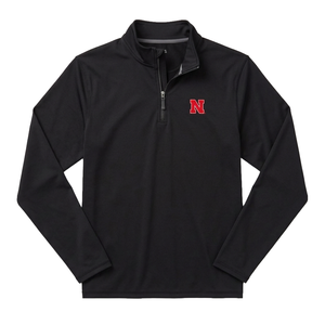 Nebraska Journey Performance 1/4-Zip Mock Neck - Black