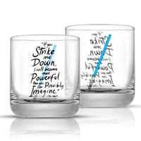 Joy Jolt Obi Wan Kenobi Drinking Glass Set of 2, glasses without the packaging