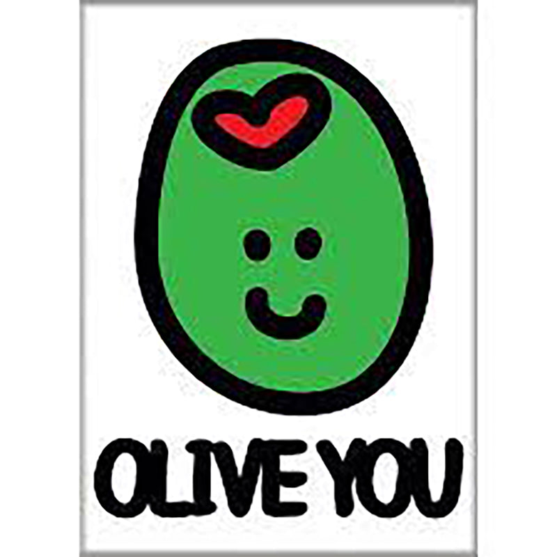 Olive you magnet featuring an Olive - an I love you pun