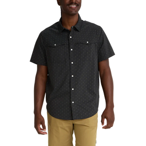 Howler Brothers Open Country Tech Shirt Supernovas mens pearl snap performance shirt Antique Black