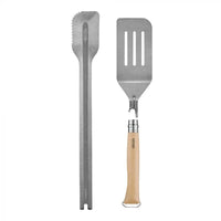 Opinel Grilling set, includes Knife, spatula attachment, and tongs