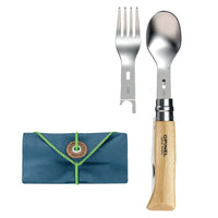 Opinel Picnic + cutlery set, Individual pieces displayed