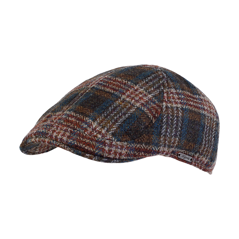 Pub Cap - Melton Wool - Multi Check Plaid