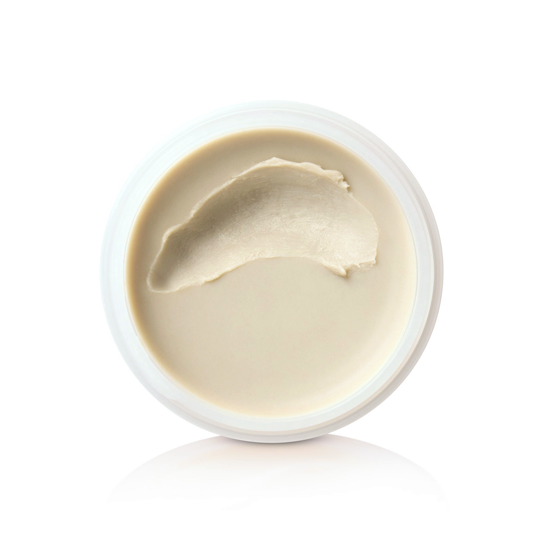 Open jar of Quicksand showing its gritty matte wax, detail view from above