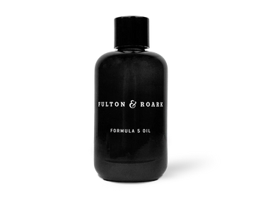 Ramble Formula 5 beard oil, 1.7 fl oz bottle, Balsam Fir and Oakmoss scent, product shot, The Simple Man