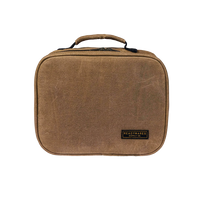 Readywares Waxed Canvas Lunch Box, front view showing Readywares Supply Co. branded patch
