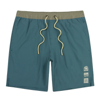 Jetty Reckoner lined 7 inch performance shorts in slate with built in liner and elastic drawstring waistband