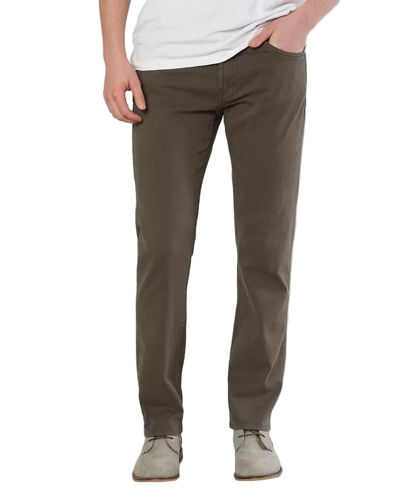 Front view of Regent Relaxed Straight Jeans in Deep Earth – relaxed fit men’s denim pants with stretch and classic five-pocket styling from The Simple Man
