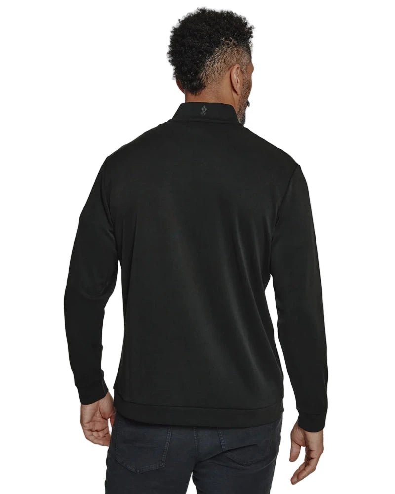 Back view of REV™ Men's Quarter-Zip – mock neck, tapered cuffs, premium modal fabric, durable men’s quarter-zip at The Simple Man