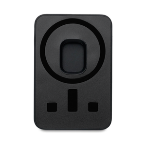 Back of the Matte Black cardholder with the magnet array and non-slip coating