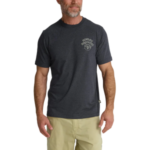 Howler Brothers River Wizard T-Shirt Navy Heather front view mens lightweight cotton blend t-shirt