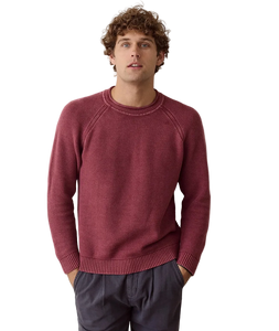 Man wearing Cabernet roll neck sweater, front view on model - The Simple Man