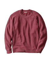 Cabernet garment-dyed cotton roll neck sweater, flat lay view - The Simple Man