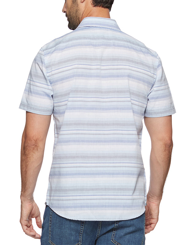 Flag & Anthem Riverton Short Sleeved Striped shirt, Rear View