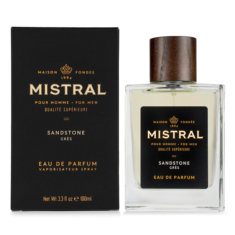 Mistral Sanstone Cologne in the bottle with packaging box