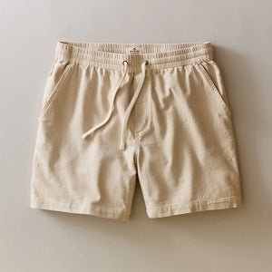 Marine Layer Saturday Beach Short 6 inch in sand front view