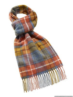 Bronte Moon Lambswool Scarf in Tartan Plaid, Clan Buchanan