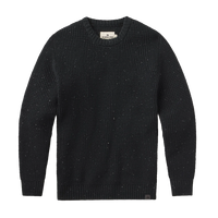 Seawool Nep Crew sweater in Charcoal, flat lay product photo at The Simple Man