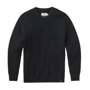 Seawool Nep Crew sweater in Charcoal, flat lay product photo at The Simple Man